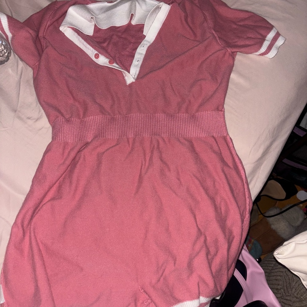 Pink Short Sleeve Romper